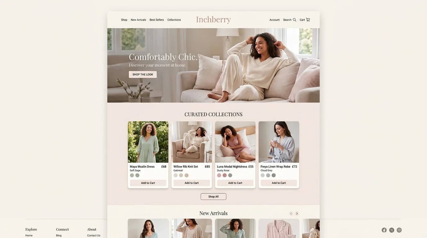 Inchberry - E-commerce / Fashion & Apparel web development project
