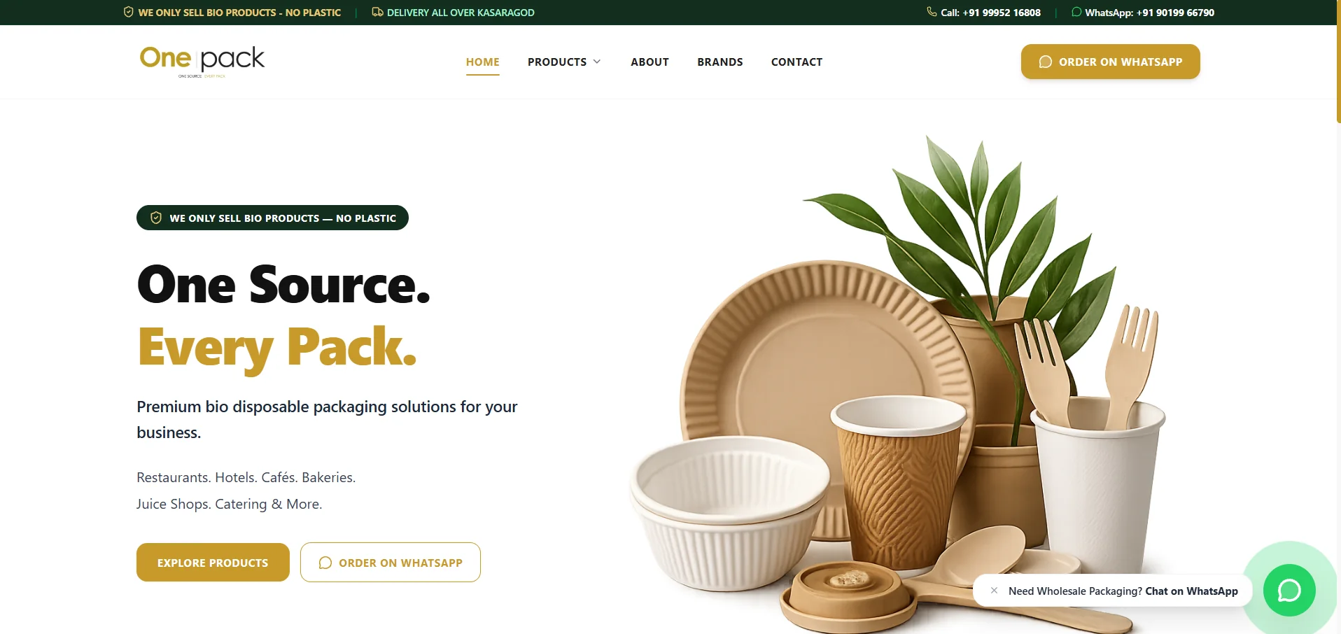 One Pack - E-commerce / Website Development web development project